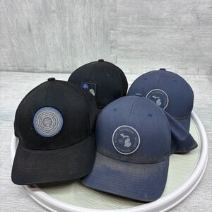 Travis Mathew Hat Lot of 4 Blue Black Patch Logo Golfing